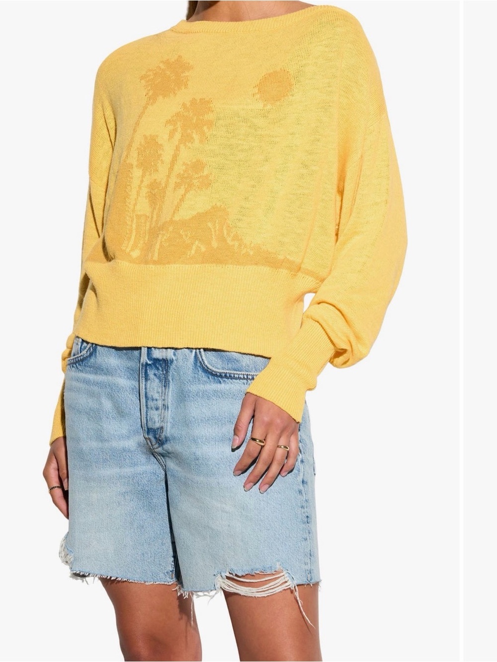 Spiritual Gangster Telepathic Devon Off Shoulder Sweater